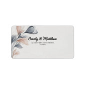 Designer Waterverf Floral Retour Adreslabels Etiket (Voorkant)
