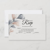 Designer Waterverf Floral RSVP-kaarten RSVP Kaartje (Voorkant)