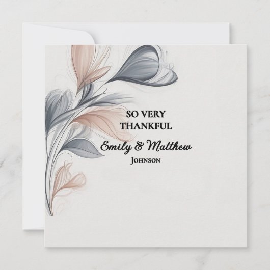 Designer Waterverf FloralDank u Kaart (Voorkant)