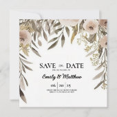Designer Waterverf Flowers Bewaar de datum Save The Date (Voorkant)