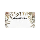 Designer Waterverf Flowers Retour Adreslabels Etiket (Voorkant)