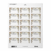 Designer Waterverf Flowers Retour Adreslabels Etiket (Full Sheet)