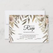 Designer Waterverf Flowers RSVP-kaarten RSVP Kaartje (Voorkant)