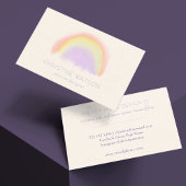 Designer waterverf regenboogontwerper interieuront visitekaartje