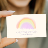 Designer waterverf regenboogontwerper interieuront visitekaartje