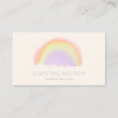 Designer waterverf regenboogontwerper interieuront visitekaartje (Voorkant)