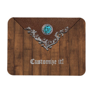 Designer Westerne (platte) Visitekaartjes magneten