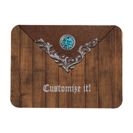 Designer Westerne (platte) Visitekaartjes magneten (Horizontaal)