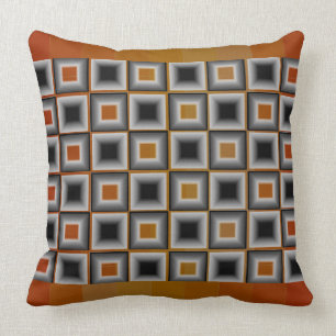 Designer Wildness Autumn Oranje Black Grey Pillow Kussen