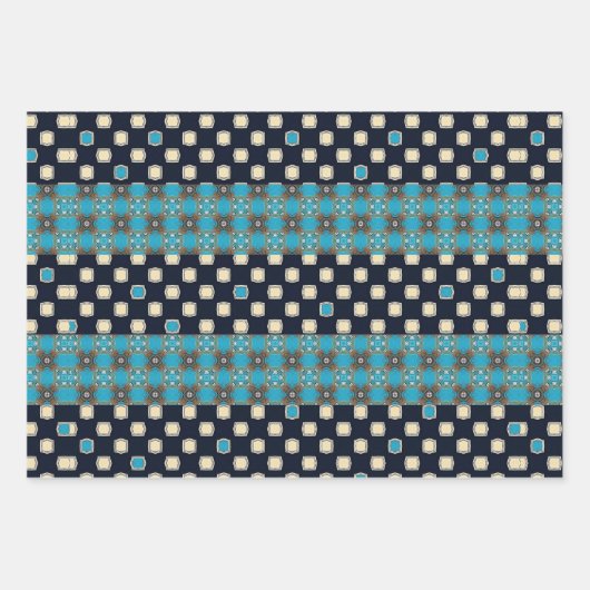 Designer Wrapping Paper Flat Sheet Set van 3 (Voorkant)