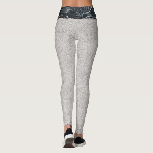 Designer Yoga leggings grijs en zwart (Achterkant)