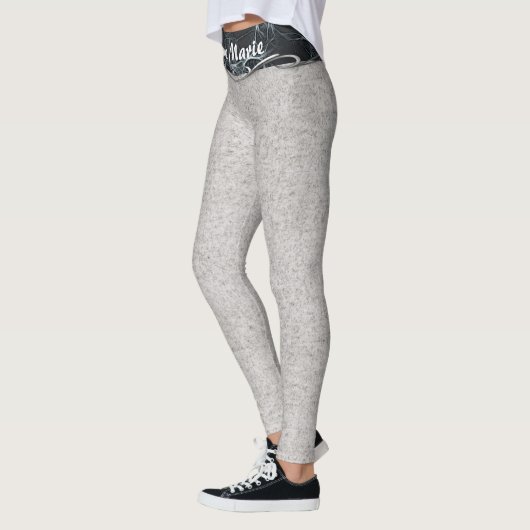 Designer Yoga leggings grijs en zwart (Links)