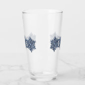'Designer' Zilverblauw Uranian Lake Snowflake Glas (Links)