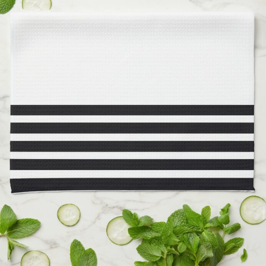 Designer zwart-wit theedoek (Gevouwen)