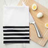 Designer zwart-wit theedoek (Quarter Fold)