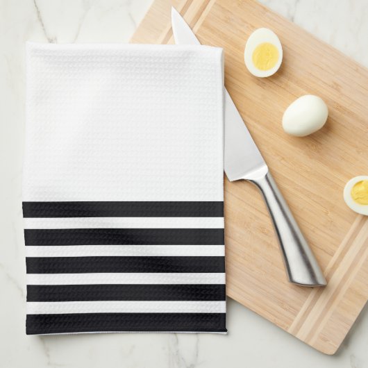 Designer zwart-wit theedoek (Quarter Fold)