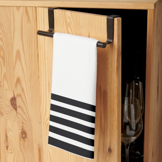 Designer zwart-wit theedoek (Derde Gevouwen)