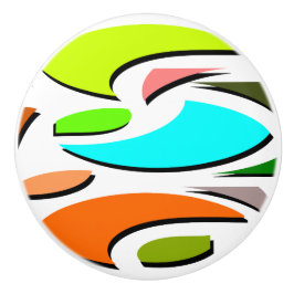 Designeraarshandgreep met kleurrijke kleuren keramische knop