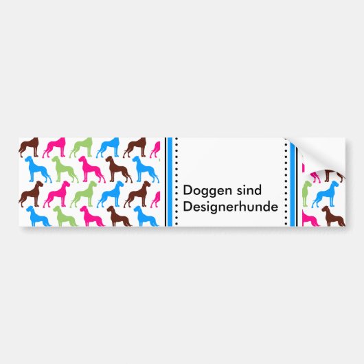 Designerhunde Bumpersticker (Voorkant)