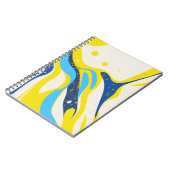 Designer's Notitieboek - Abstracte Gele & Blauwe K (Linkerzijde)