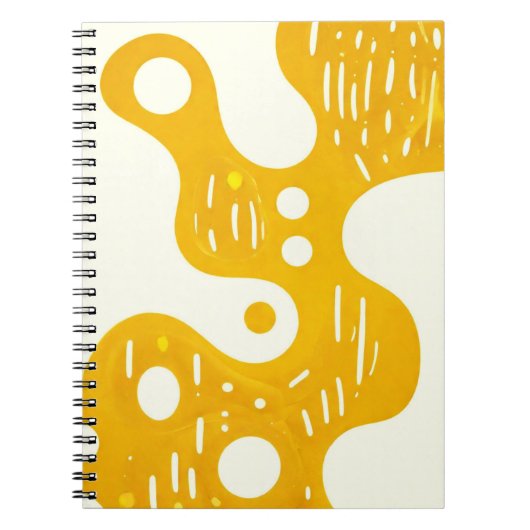 Designer's Notitieboek met Abstracte gele kunst (Voorkant)
