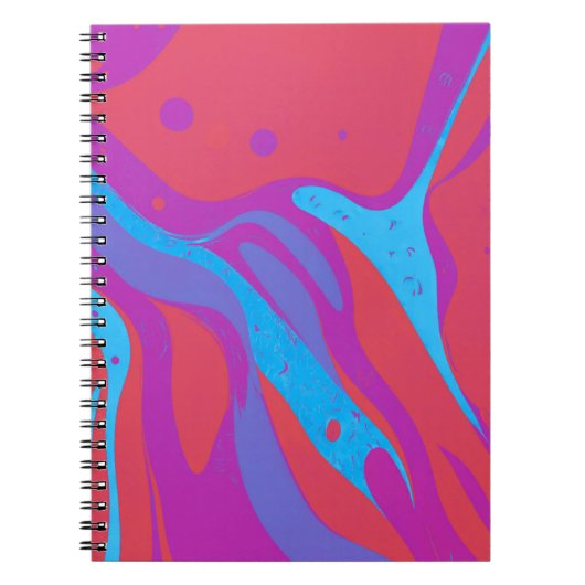 Designer's Notitieboek met Abstracte rode en blauw (Voorkant)