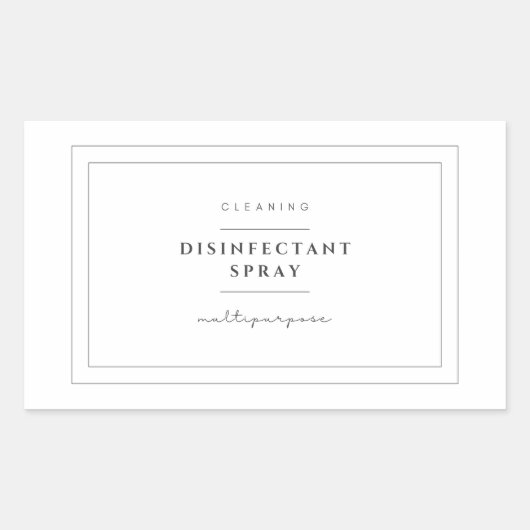 Desinfecterende spray label Stickers (Voorkant)