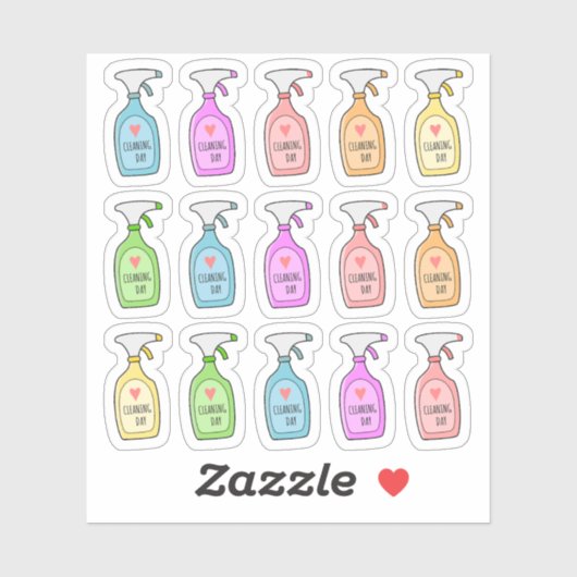 Desinfecterende Spray Schoonmaak Tijdschema Sticker (Vel)