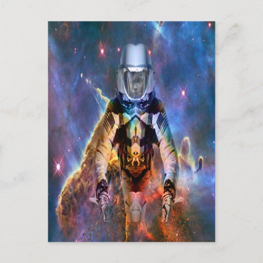 Desintegratie van astronaut briefkaart (Voorkant)
