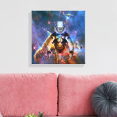 Desintegratie van astronaut canvas afdruk (Insitu (Woonkamer))