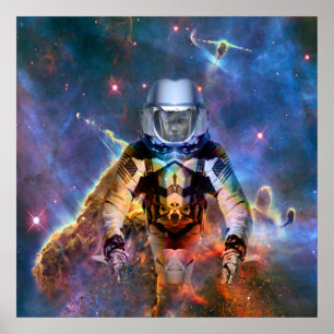 Desintegratie van astronaut poster