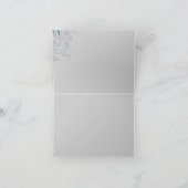 Desintegrerend blauw monogram notitiekaartje (Binnen)