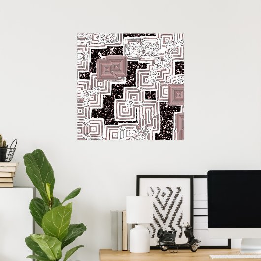 Desintegrerende labyrinth poster (Thuiskantoor)