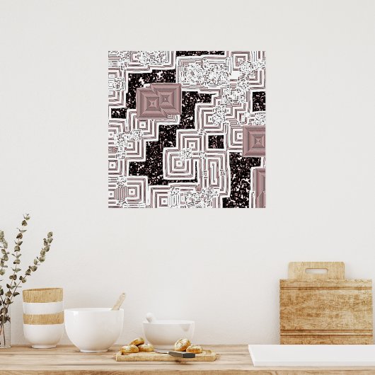 Desintegrerende labyrinth poster (Keuken)