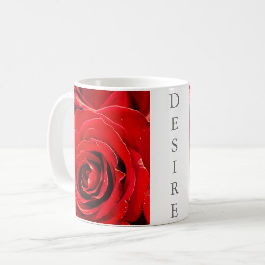 Desire Red Roses 11oz Classic Mug Koffiemok (Voorkant links)