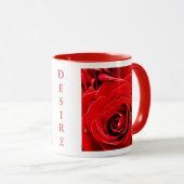 Desire Red Roses 11oz Two-Tone Mug Red Mok (Voorkant rechts)