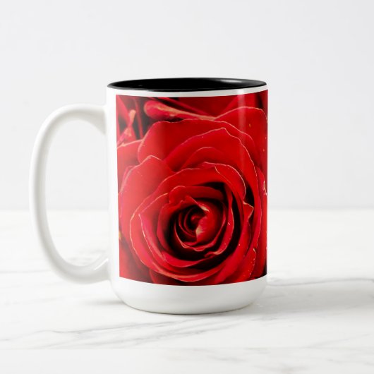 Desire Red Roses 15oz Two-Tone Mok Zwart (Links)
