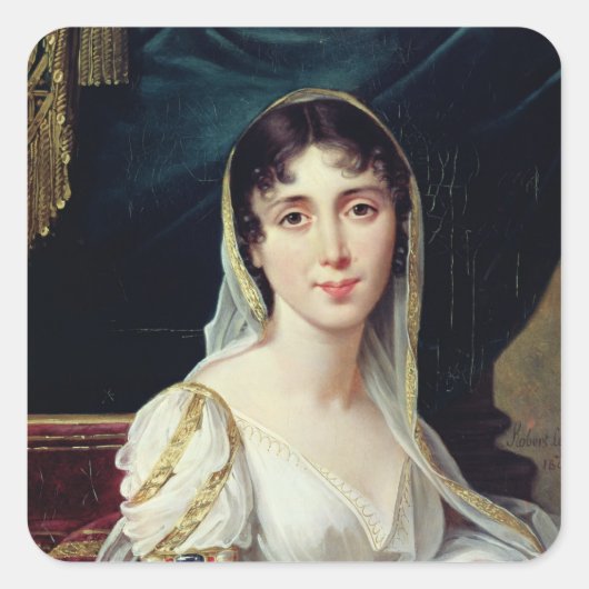 Desiree Clary Queen of Sweden, 1807 Vierkante Sticker (Voorkant)