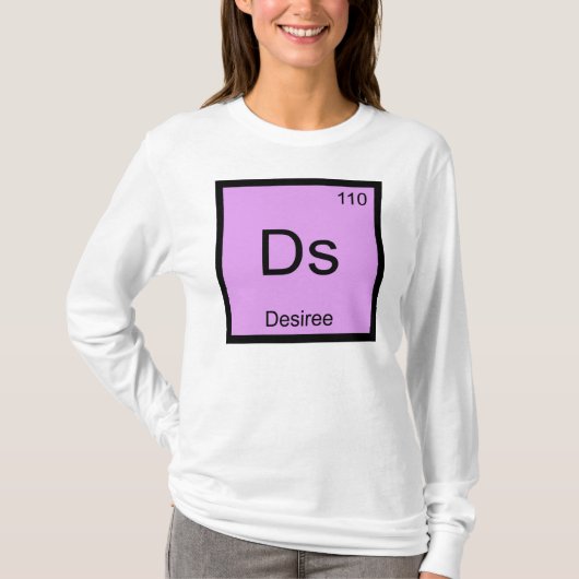 Desiree Name Chemistry Element Periodic Table T-shirt (Voorkant)