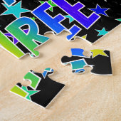 "DESIREE" voornaam, geun "HAPPY BIRTHDAY" Legpuzzel (Zijkant)