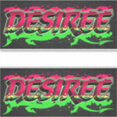Desiree Vorname Name Graffiti Aufkleber Sticker (Voorkant)