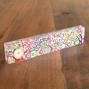 Desk Art Clock Naambordje