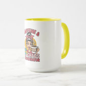 Desk Chaos + Hot Coffee – Women's Motivational Mug Mok (Voorkant rechts)