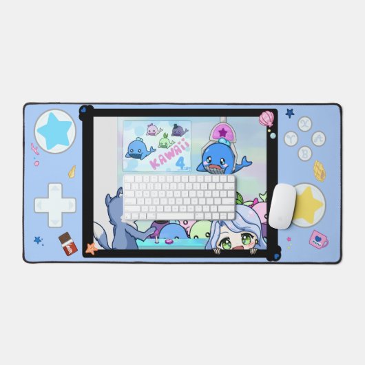 Desk Mat Blue (Keyboard & Muis)