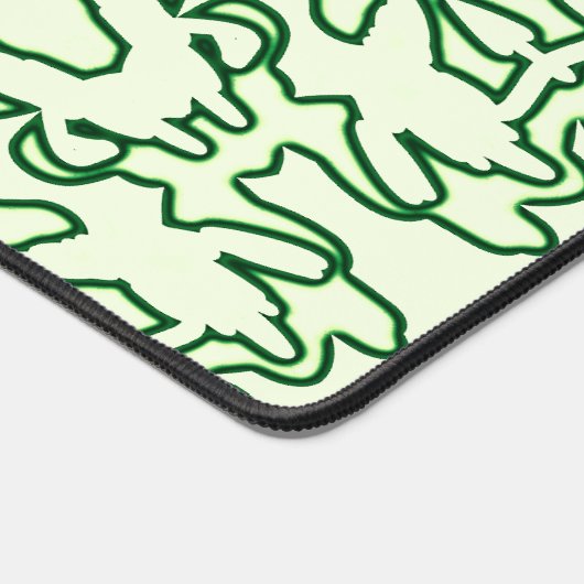 Desk Mat, Een elegant groen klassiek ontwerp Bureaumat (Hoek)