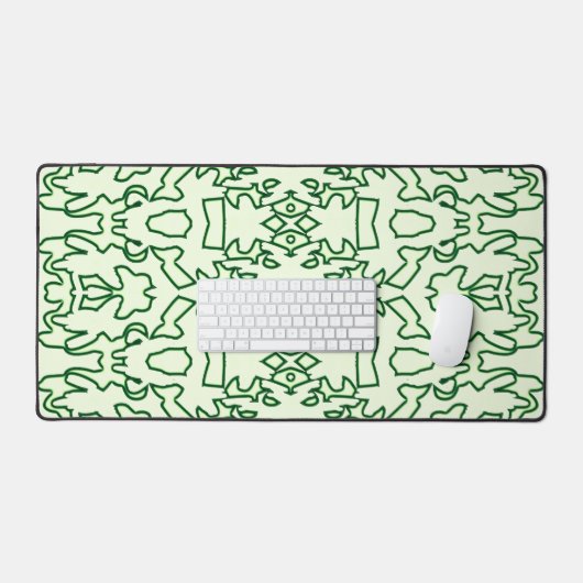 Desk Mat, Een elegant groen klassiek ontwerp Bureaumat (Keyboard & Muis)