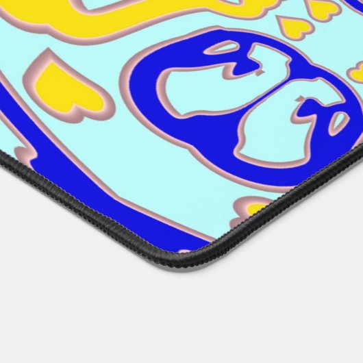 Desk Mat, Een  veelkleurig klassiek ontwerp Des Bureaumat (Hoek)