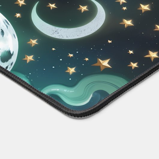 Desk Mat - Emerald Green Celestial Moon (Hoek)