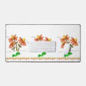 Desk Mat Frog Leaping Mushroom Natuur (Keyboard & Muis)