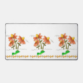 Desk Mat Frog Leaping Mushroom Natuur (Voorkant)